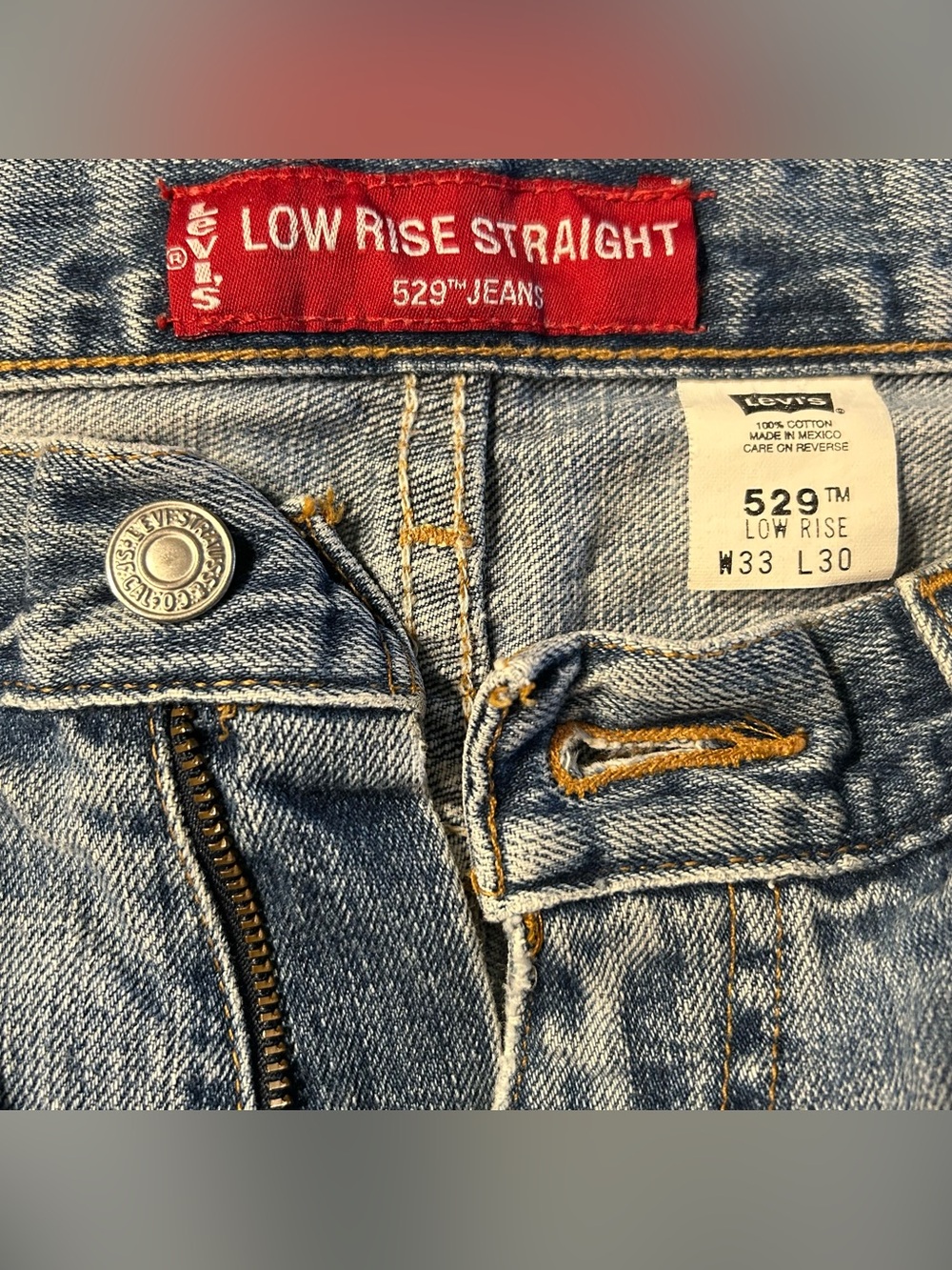 Men’s Levi's 529 Low Rise Straight Jeans - Light Blue 33x30